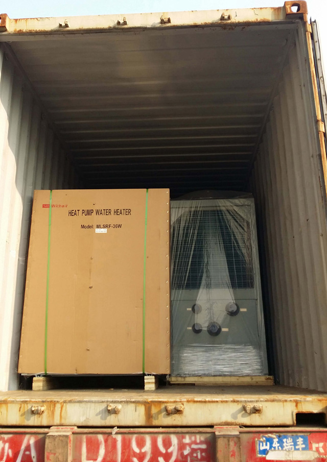 Withair Heat Pump water heater package by carton