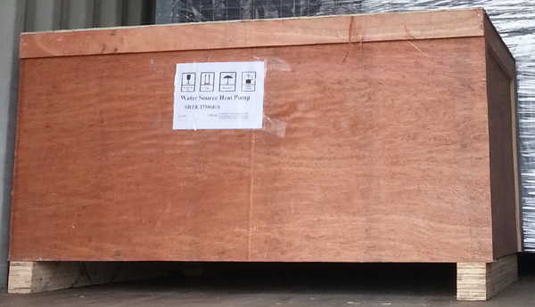 Withair Water Source Heat Pump package by wooden case