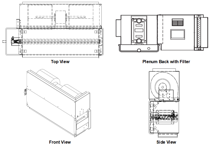 Withair View of Horizontal Fan Coil Unit